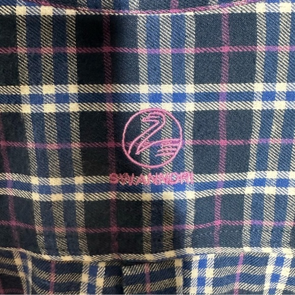 Swanndri 1/4 Button Flannel Barn Cotton Check Work Shirt Womens 16 - Picture 8 of 11